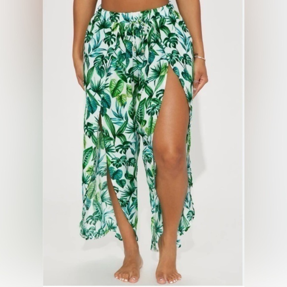 TiNiBiKiNi Swim Coverup Tripical Pants NWT Sz L